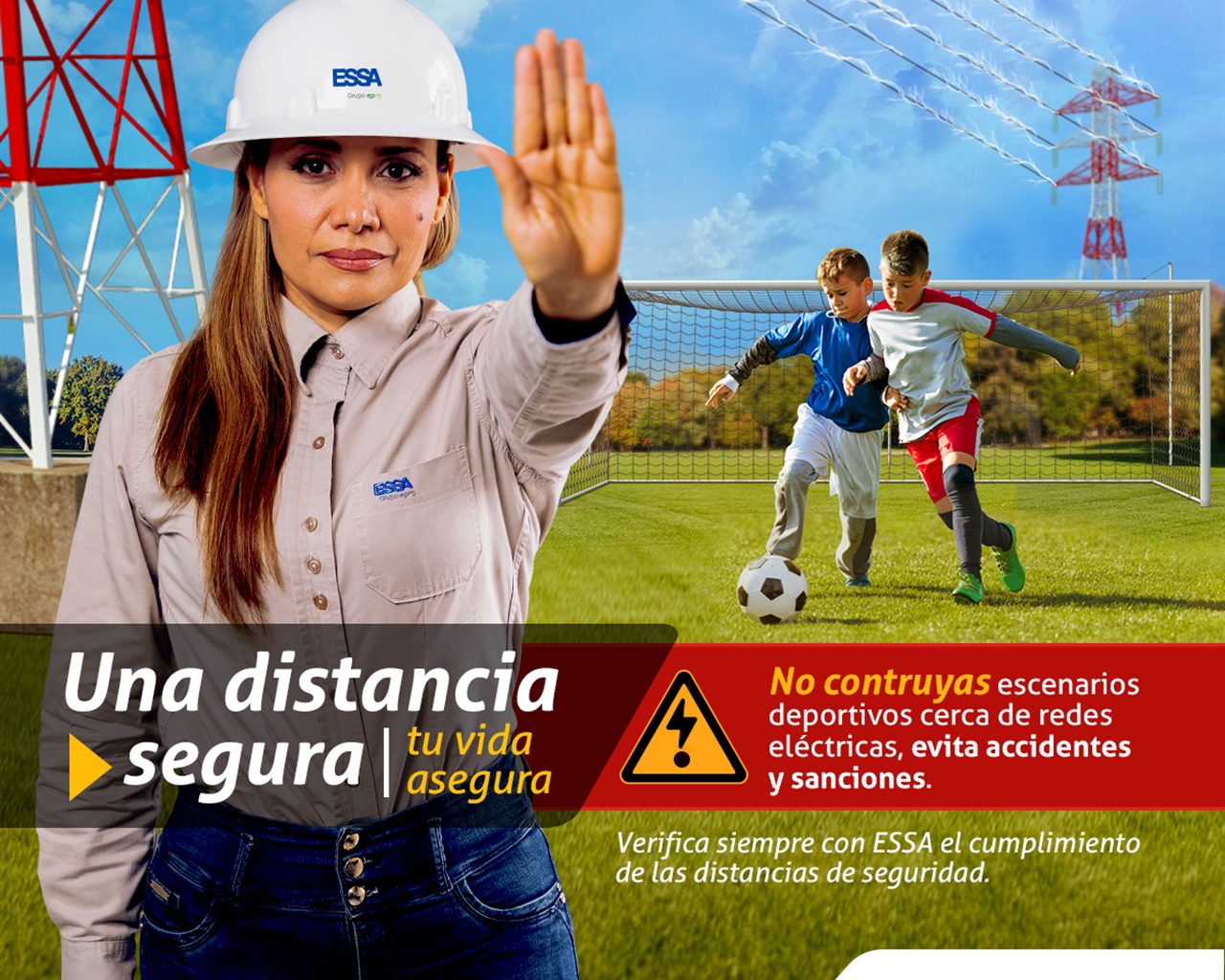 No construyas cerca de las redes eléctricas