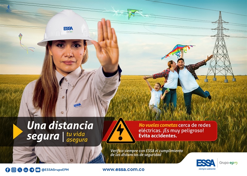 ESSA invita a elevar cometas lejos de las redes eléctricas