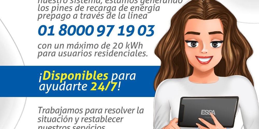 ESSA implementa contingencia para garantizar atención y generación de pines prepago