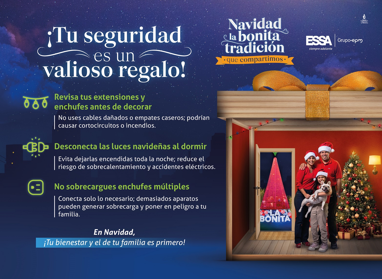 ESSA promueve la prevención del riesgo eléctrico en Navidad