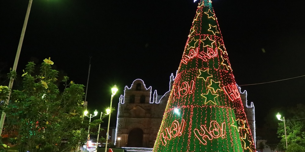 Árbol de Navidad en el parque del municipio