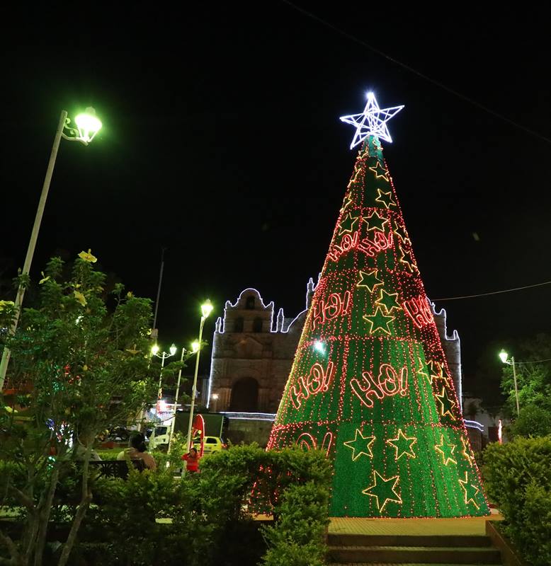Árbol de Navidad en el parque del municipio