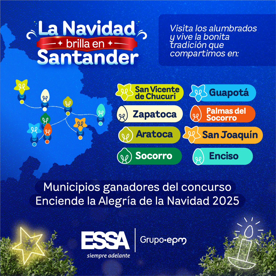 Municipios ganadores del concurso de Navidad ESSA