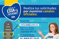 Canales oficiales de ESSA, atención y orientación para los usuarios