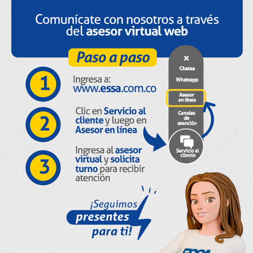 ESSA fortalece la atención de clientes y usuarios a través de canales telefónicos y digitales