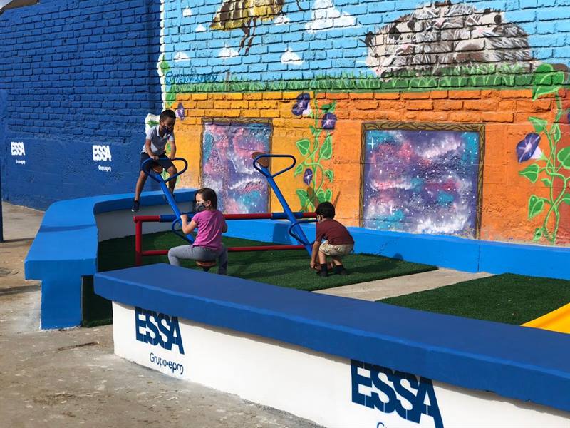 ESSA realiza adecuaciones al parque infantil y salón comunal del barrio La Independencia de Bucaramanga