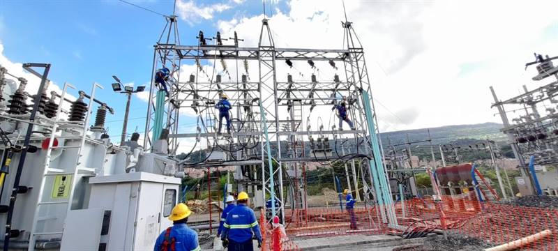 Avanzan trabajos del plan de expansión STR Sur en la subestación San Gil 