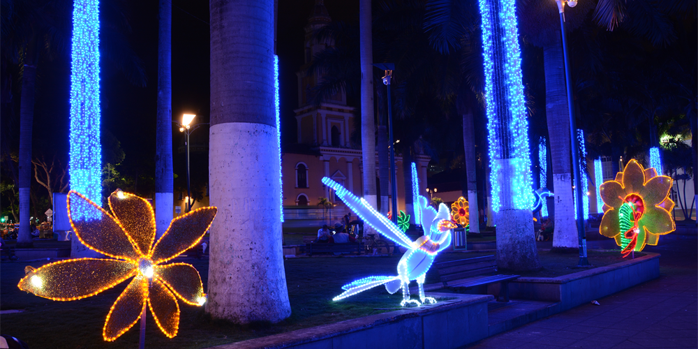 Imagen luces navidad parque santander