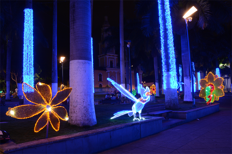 Imagen luces navidad parque santander