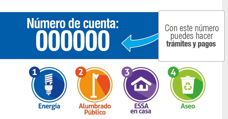 Numero de cuenta en factura Imagen sección Numero de cuenta en factura