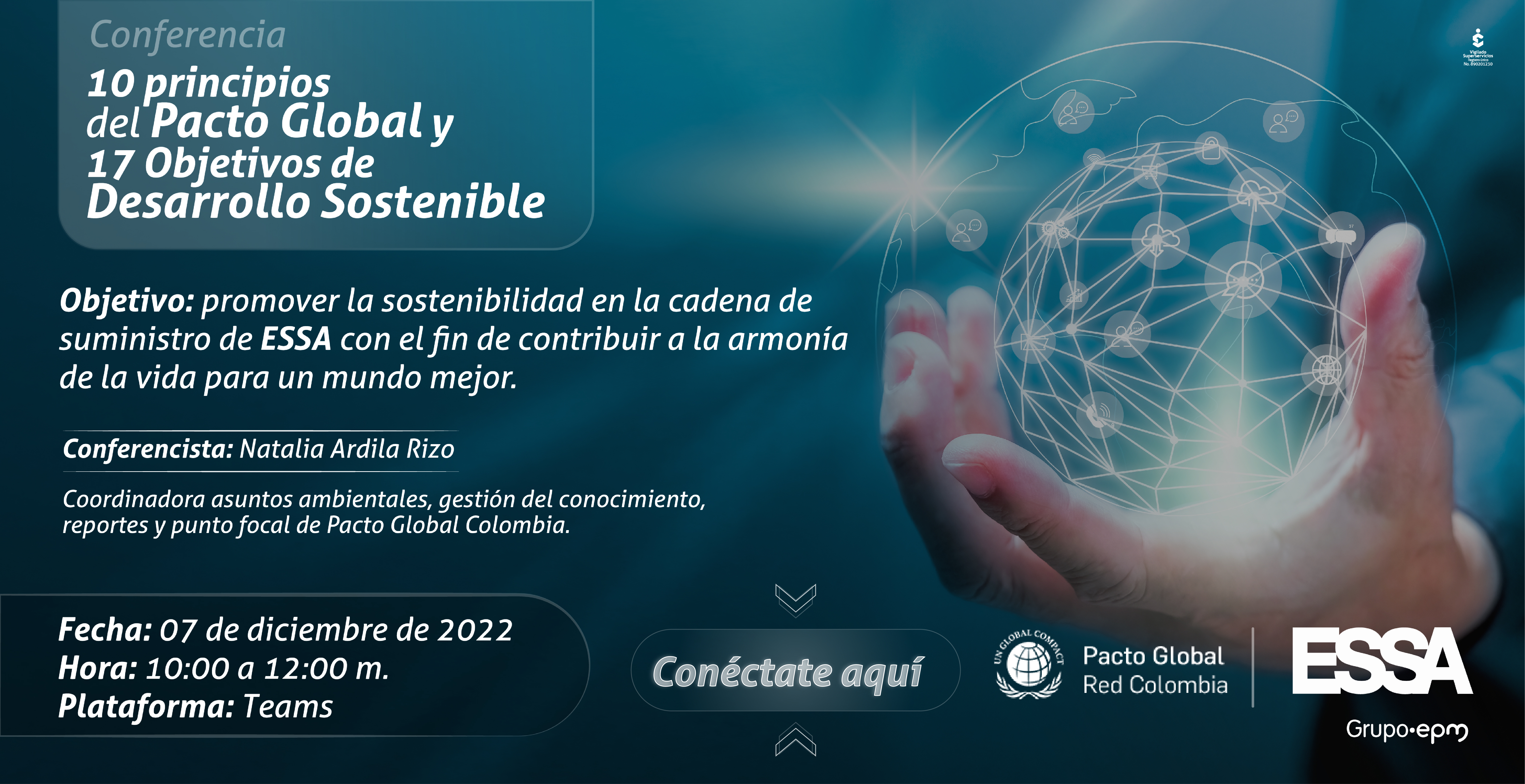 imagen de invitación a una conferencia sobre los 10 principios del pacto global y su relación con los 17 objetivos de desarrollo sostenible imagen de invitación a una conferencia sobre los 10 principios del pacto global y su relación con los 17 objetivos de desarrollo sostenible