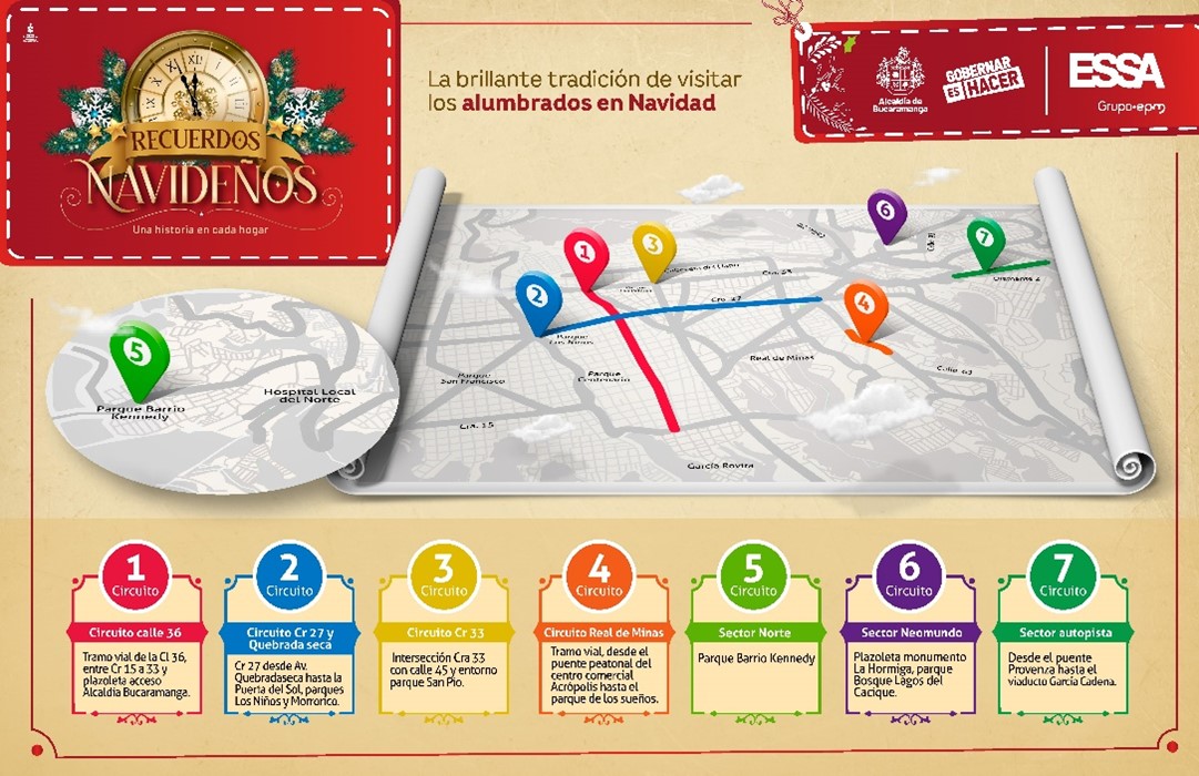 imagen de los recorridos de alumbrados navideños de ESSA en 2023 imagen de los recorridos de alumbrados navideños de ESSA en 2023