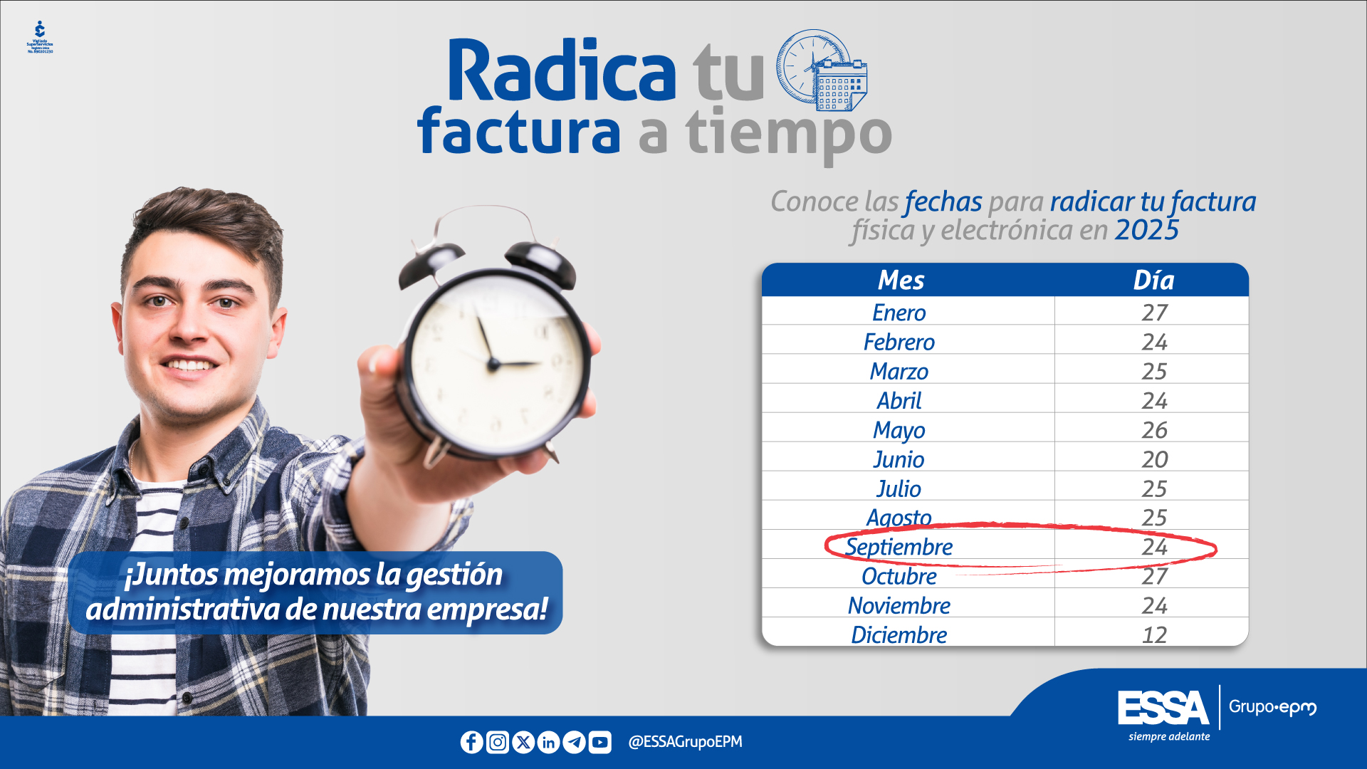 Fechas de radicacion de facturas Fechas de radicacion de facturas